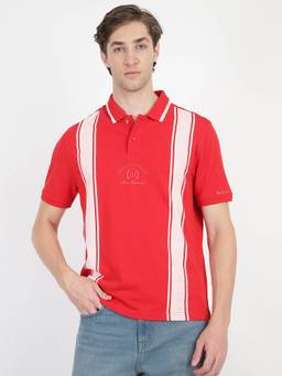 Ben Sherman - Red Regular Stripes Club Stripe Polo T-Shirt