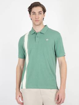Ben Sherman - Green Cotton Stripes Polo T-Shirt