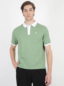 Ben Sherman - Green Cotton Solid Polo T-Shirt