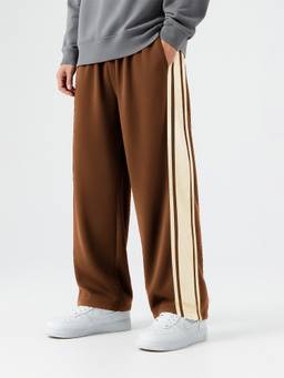MANIAC - Brown Stripes Baggy Trackpant