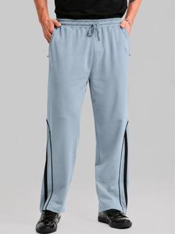 MANIAC - Light Grey Stripes Baggy Trackpant
