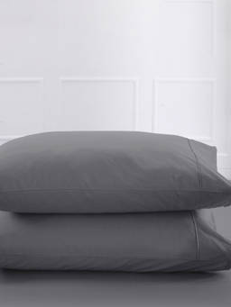 Maspar - Colorart Slumber Solid 130GSM Grey Pillow Cases (Set of 2)
