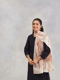 Fabindia - Beige Silk Batik Printed Stole