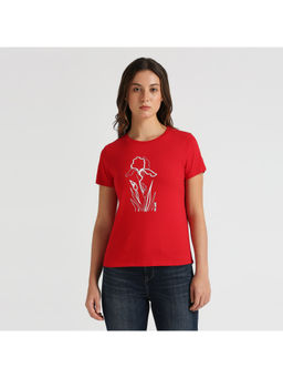 Pepe Jeans - Red Print Short Sleeve T-Shirt