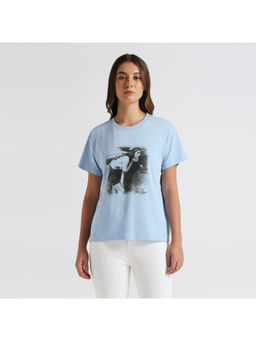 Pepe Jeans - Blue Photo Print Short Sleeve T-Shirt