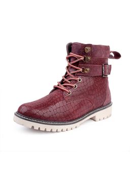 Bacca Bucci - Masha Genuine-Leather High-Ankle Chukka Boots Maroon