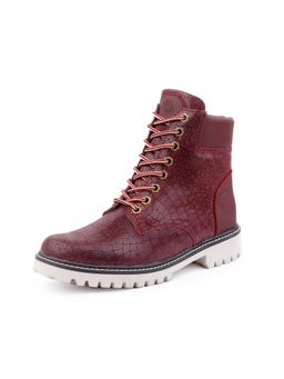 Bacca Bucci - Vienna Genuine-Leather High-Ankle Chukka Boots Maroon