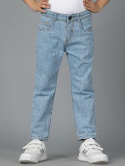 Tales & Stories - Boys Light Blue Washed Denim Lycra Jeans