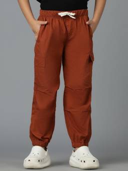 Tales & Stories - Boys Rust Cotton Parachute Joggers