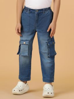 Tales & Stories - Boys Blue Washed Denim-Lycra Jeans