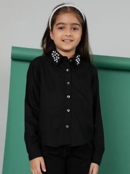 Tales & Stories - Girls White Viscose Shirt