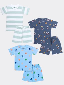 Orange Sugar - T-Shirt & Short Forest, Space, Underwater (Pack of 3)