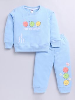 Nottie Planet - Loopknit Boy's T-Shirt with Bottom Blue (Set of 2)