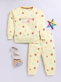 Nottie Planet - Loopknit Girl's T-Shirt with Bottom Yellow (Set of 2)