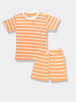 Orange Sugar - T-Shirt & Short Orange Stripes (Set of 2)
