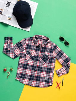 Purple United Kids - Boys Navy Blue Multicolor Shirt