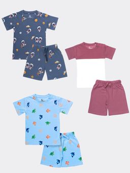 Orange Sugar - T-Shirt & Short Space, Berry, Underwater (Pack of 3)