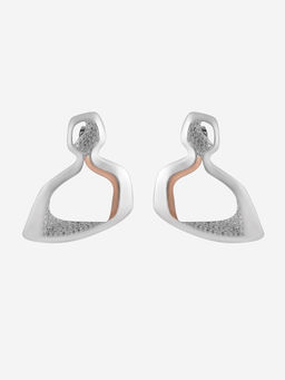 Shaze - Silver Rhodium-Plated American Diamond Isochronous Drop & Dangle Earrings For Women