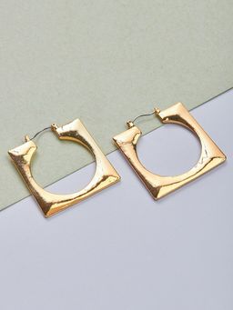 Lilly & Sparkle - Gold-Plated Square Hoop Earrings