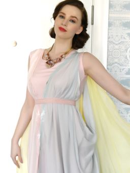 Odette - Multi-coloured Fancy Neckpiece with Chunkets