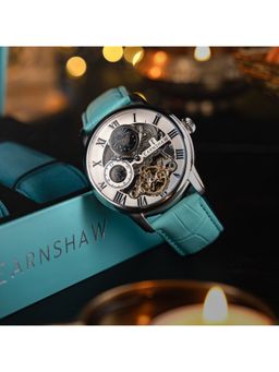 Earnshaw - Longitude Dual Time Moon phase Automatic Round Dial Men's Watch - Es-8006-0B (Set of 2)