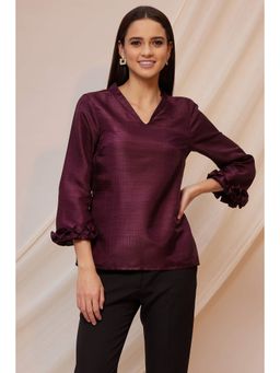 SALT Attire - Women Burgundy Medh Top