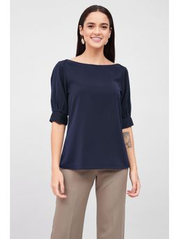 SALT Attire - Women Navy Blue Mocha Top