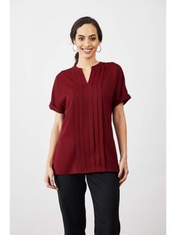 SALT Attire - Women Maroon Mulled Top