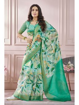 Mysilklove - Nilgiri Green Banarasi Silk Saree