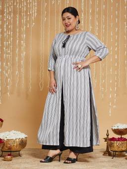 Miss Chase - A+ Curve Collection Plus Size Women White Maxi Top