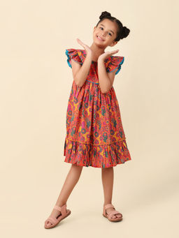 Fabindia - Multi-Color Cotton Printed Dress