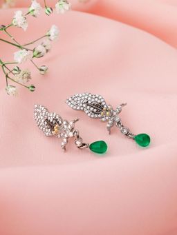 GIVA - Sterling Silver Bhumi Silver Opulent Trillium Earrings For Womens