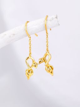 GIVA - Sterling Silver Bhumi Golden Belle Brahma Kamal Earrings For Womens