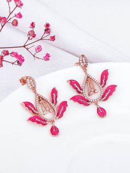 GIVA - Sterling Silver Bhumi Rose Gold Wild Mountain Ebony Earrings For Womens