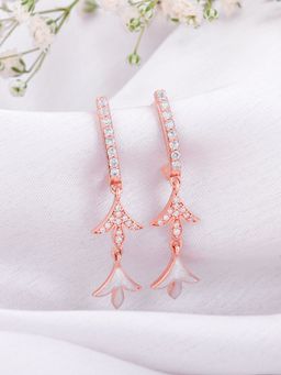 GIVA - Sterling Silver Bhumi Rose Gold Musli Drops Earrings For Womens