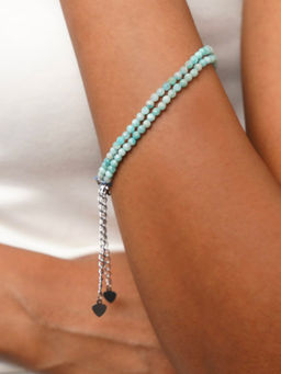 Kastiya Jewels - Handcrafted Amazonite Semi Precious Gemstone Bracelets (Pack of 2)