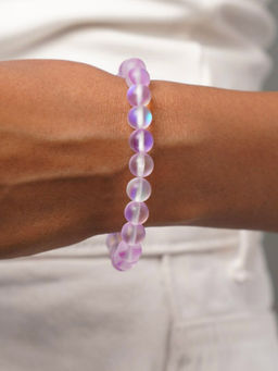 Kastiya Jewels - Handcrafted Aura Quartz Semi Precious Gemstone Bracelet