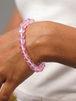 Kastiya Jewels - Handcrafted Aura Quartz Semi Precious Gemstone Bracelet