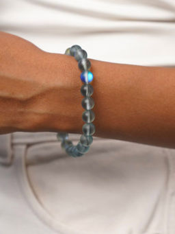 Kastiya Jewels - Handcrafted Aura Quartz Semi Precious Gemstone Bracelet