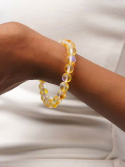 Kastiya Jewels - Handcrafted Aura Quartz Semi Precious Gemstone Bracelet