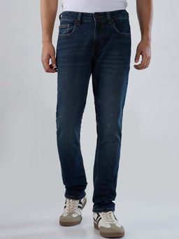 Spykar - Blue Solid/Plain Mid Waist Jeans