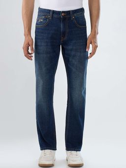 Spykar - Blue Solid/Plain Mid Waist Jeans