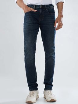 Spykar - Blue Solid/Plain Low Waist Jeans