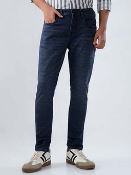Spykar - Blue Solid/Plain Mid Waist Jeans