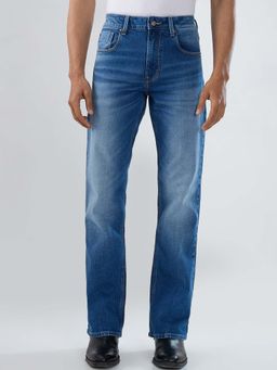 Spykar - Blue Solid/Plain Mid Waist Jeans