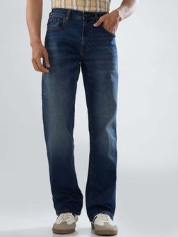 Spykar - Blue Solid/Plain Mid Waist Jeans