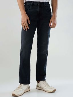 Spykar - Black Solid/Plain Mid Waist Jeans
