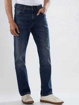 Spykar - Blue Solid/Plain Mid Waist Jeans