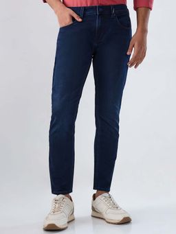 Spykar - Blue Solid/Plain Mid Waist Jeans