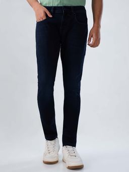 Spykar - Blue Solid/Plain Mid Waist Jeans